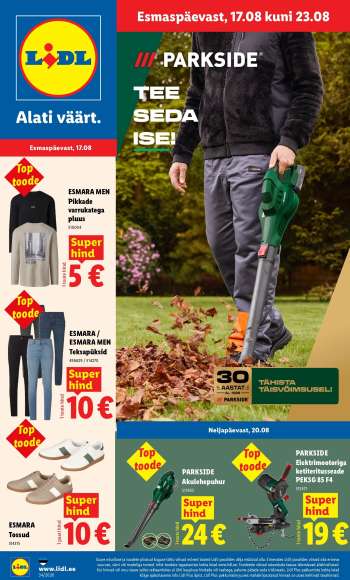 Kaupluse Lidl kliendileht - 17.08.2026 - 23.08.2026.