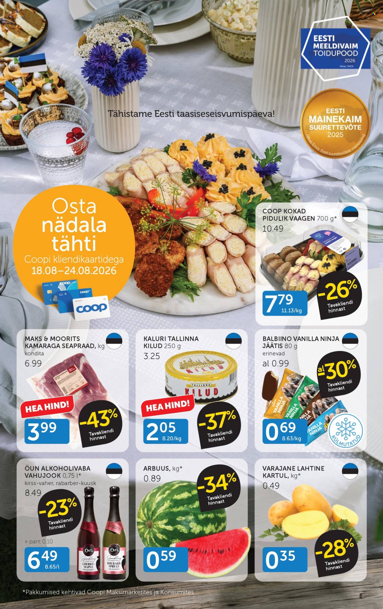 Coop kliendileht - 18.08.2026 - 24.08.2026. Lehekülg 1