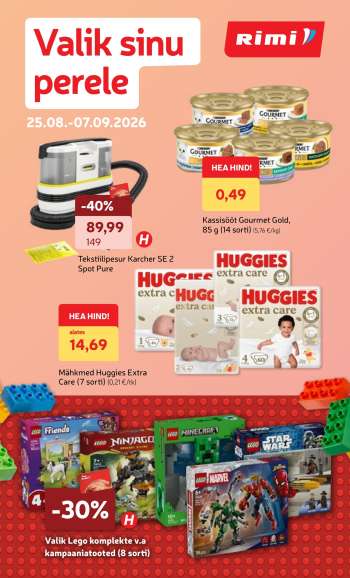 Kaupluse Rimi kliendileht - 25.08.2026 - 07.09.2026.