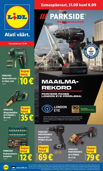 Kaupluse Lidl kliendileht - 31.08.2026 - 06.09.2026.