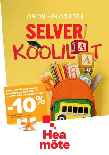 Kaupluse Selver kliendileht - 04.08.2026 - 14.09.2026.