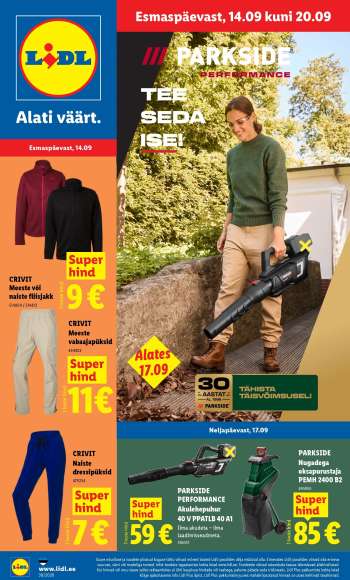 Kaupluse Lidl kliendileht - 14.09.2026 - 20.09.2026.