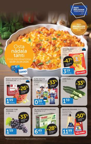 Kaupluse Coop kliendileht - 15.09.2026 - 21.09.2026.