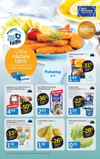 Kaupluse Coop kliendileht - 22.09.2026 - 28.09.2026.