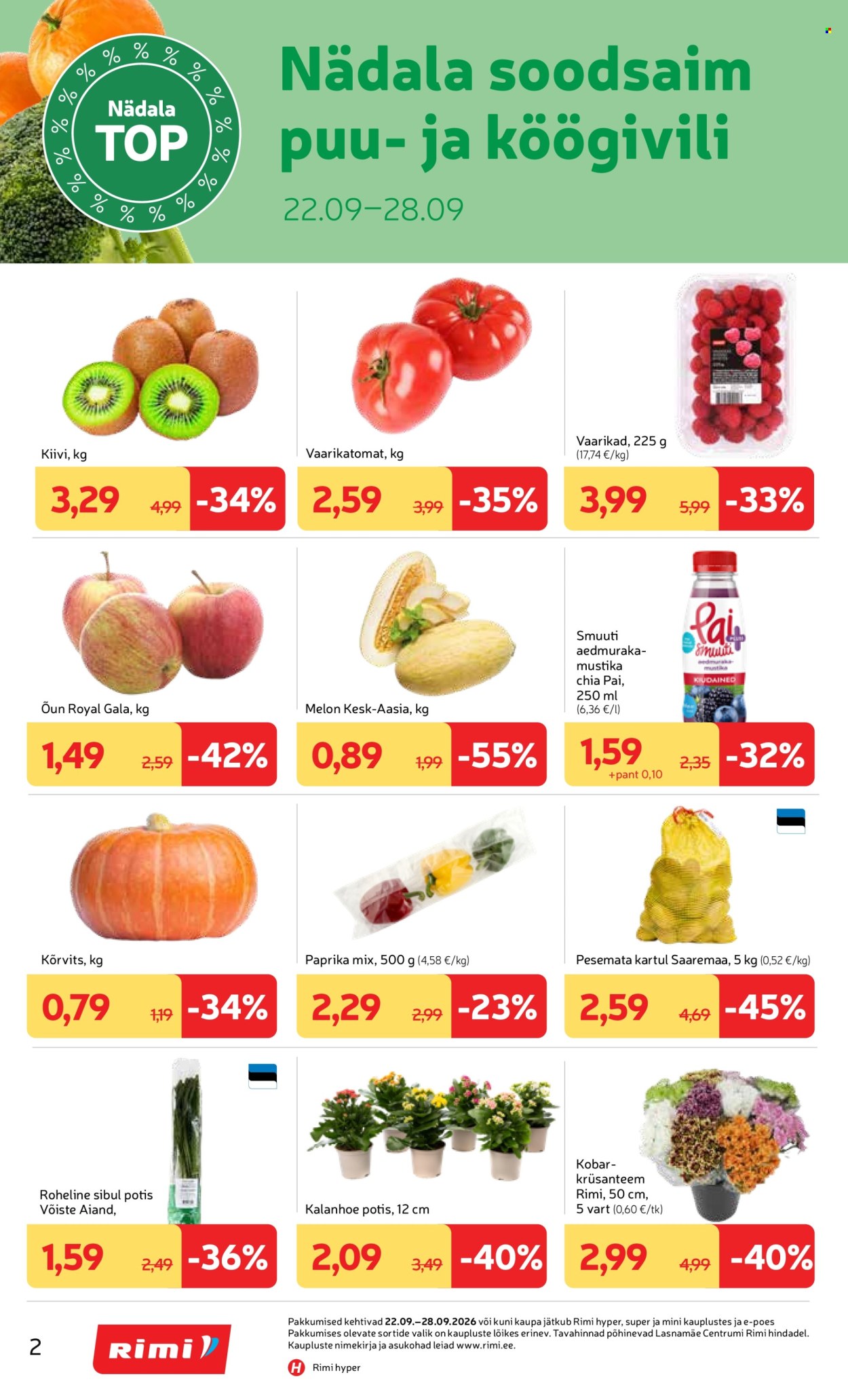 Rimi kliendileht - 22.09.2026 - 28.09.2026. Lehekülg 2