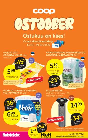 Kaupluse Coop kliendileht - 13.10.2026 - 19.10.2026.