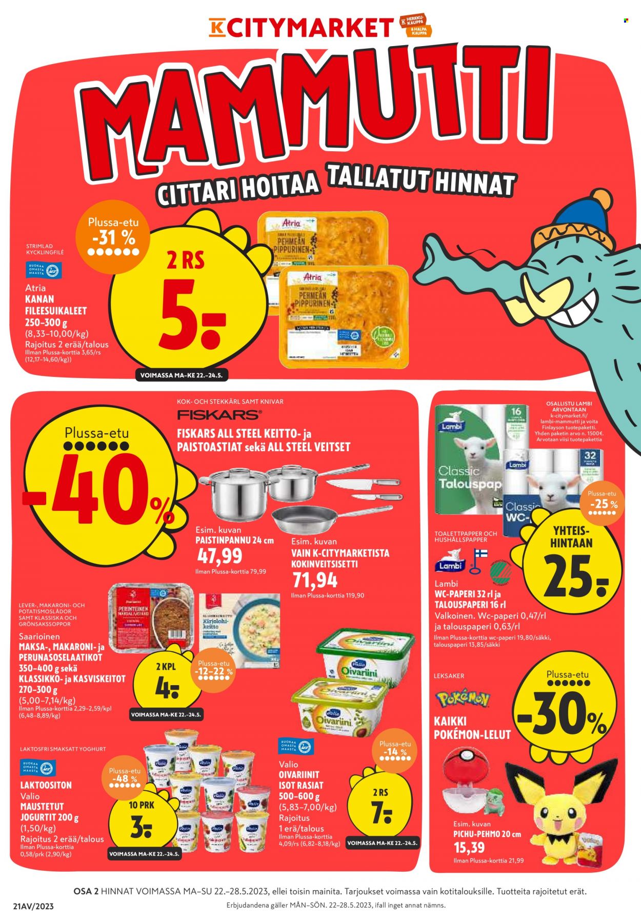 K-citymarket tarjoukset - 22.05.2023 - 28.05.2023. Sivu 1