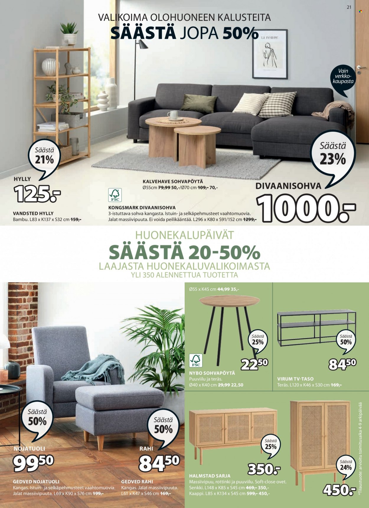 JYSK tarjoukset - 29.05.2023 - 18.06.2023. Sivu 21