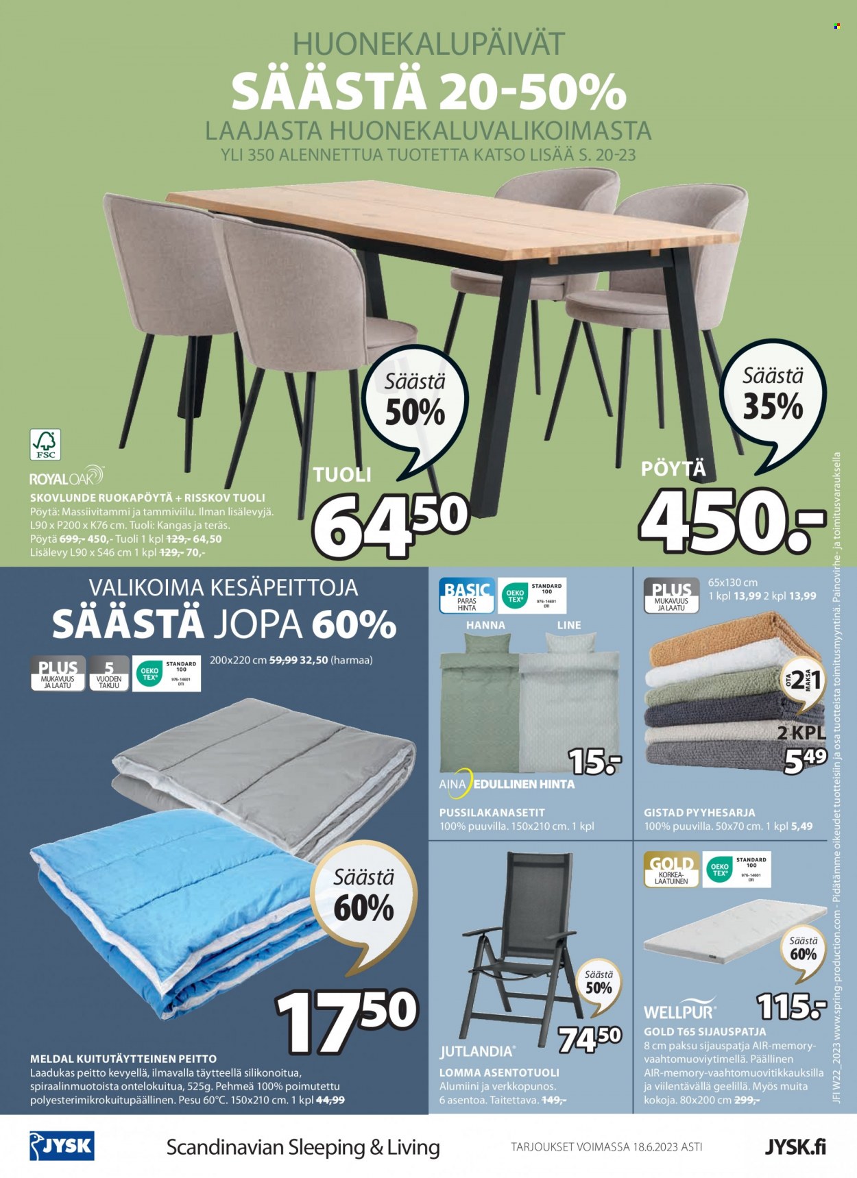 JYSK tarjoukset - 29.05.2023 - 18.06.2023. Sivu 24