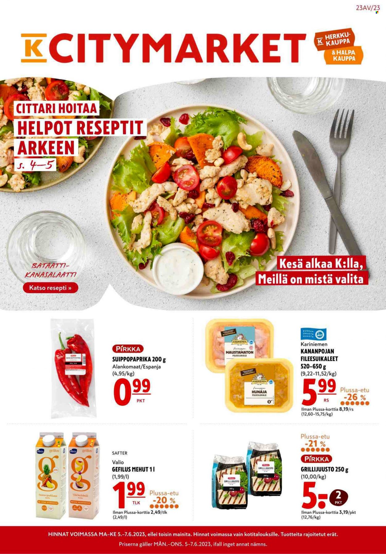 K-citymarket tarjoukset - 05.06.2023 - 07.06.2023. Sivu 1