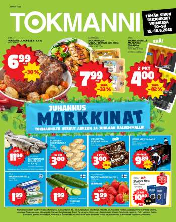 Tokmanni tarjoukset  - 15.06.2023 - 18.06.2023.