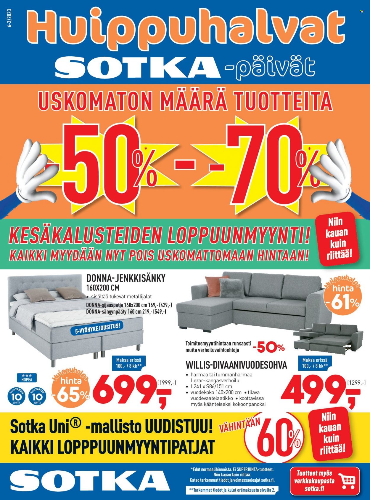 Sotka tarjoukset. Sivu 1