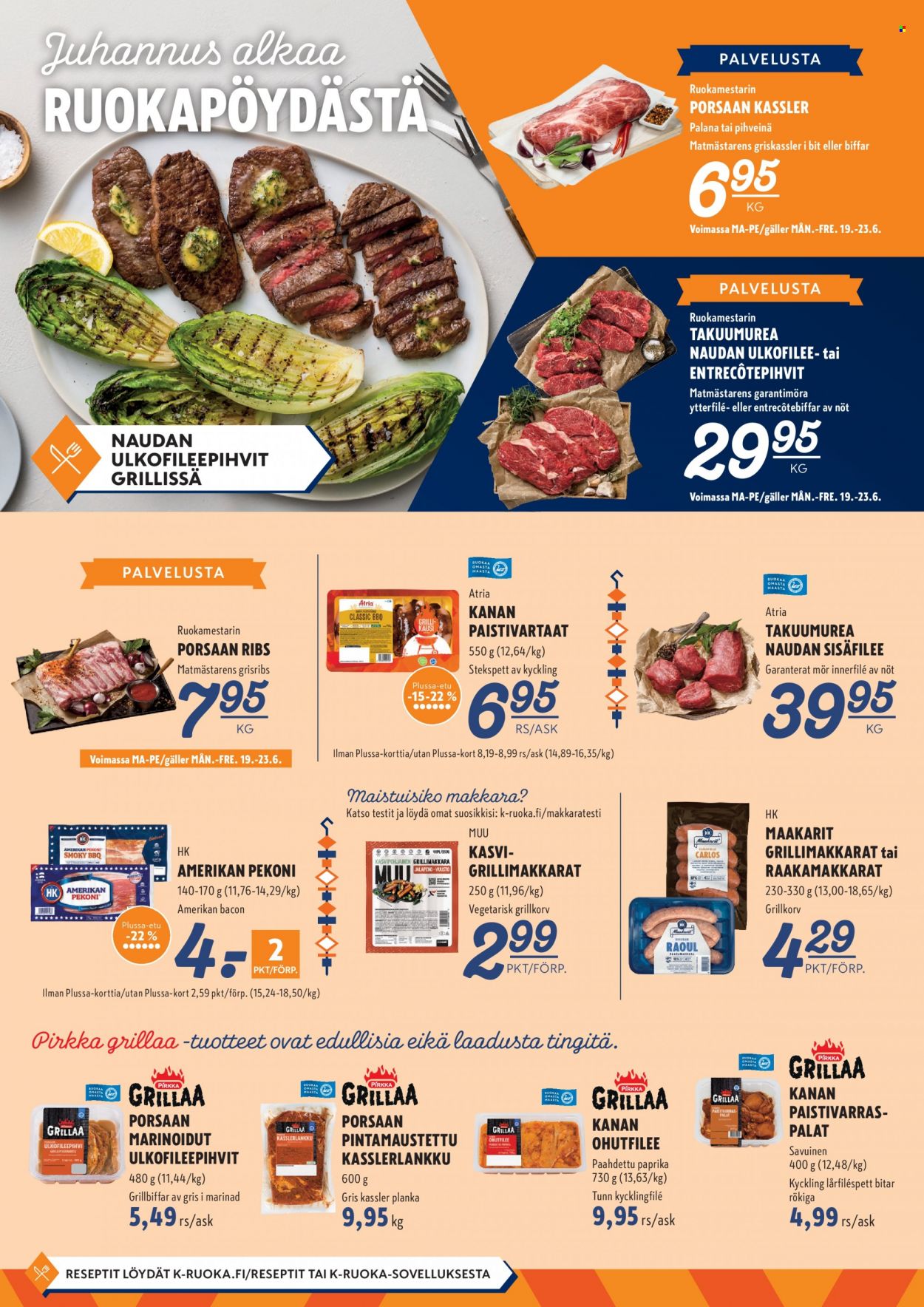 K-Supermarket tarjoukset - 19.06.2023 - 25.06.2023. Sivu 4