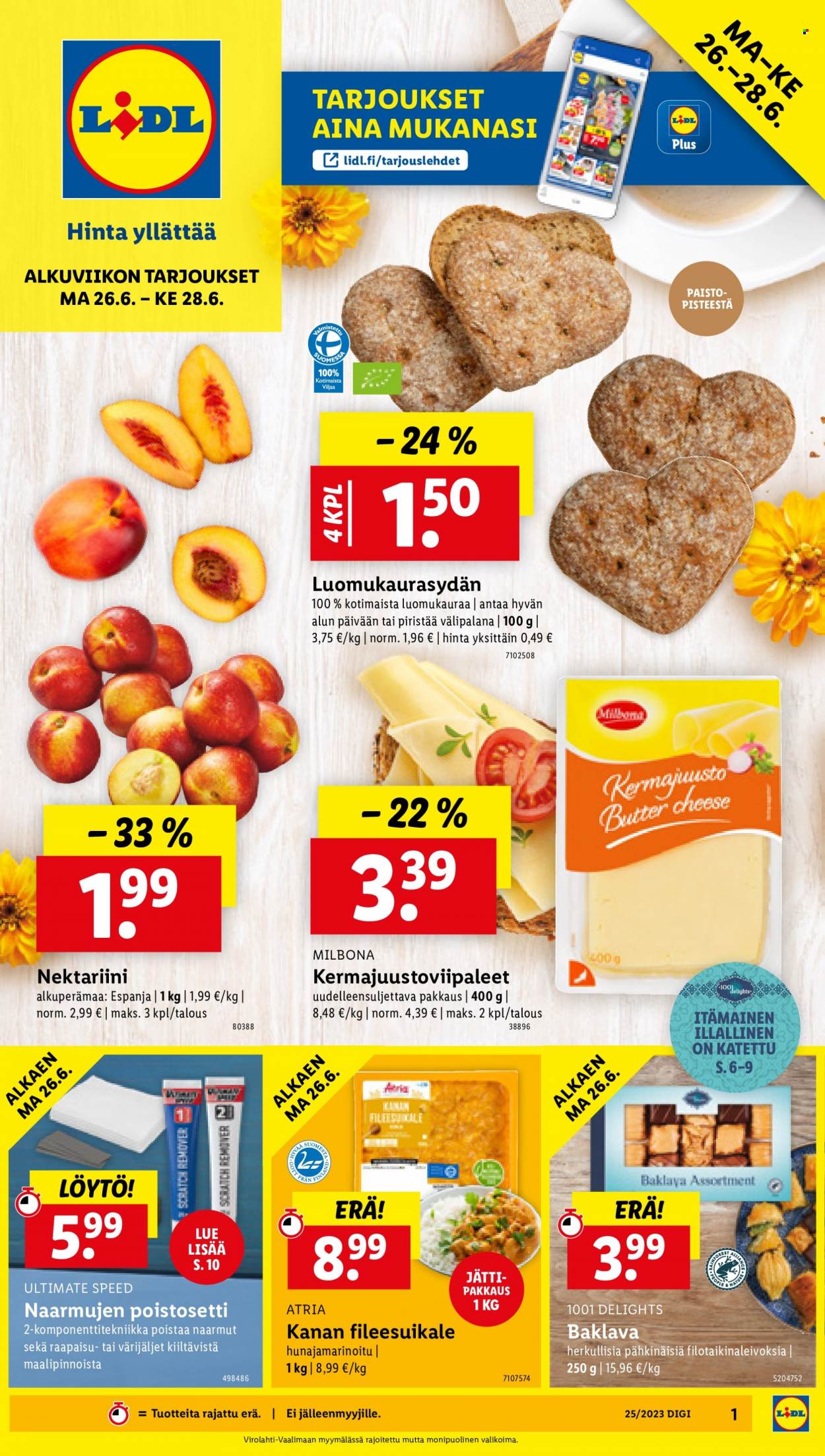 Lidl tarjoukset - 26.06.2023 - 28.06.2023. Sivu 1