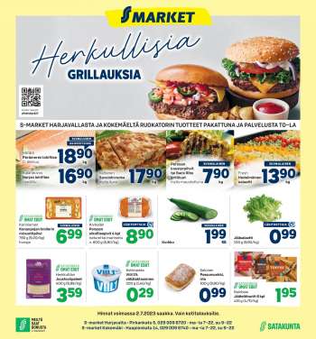 S-market tarjoukset  - 29.06.2023 - 02.07.2023.