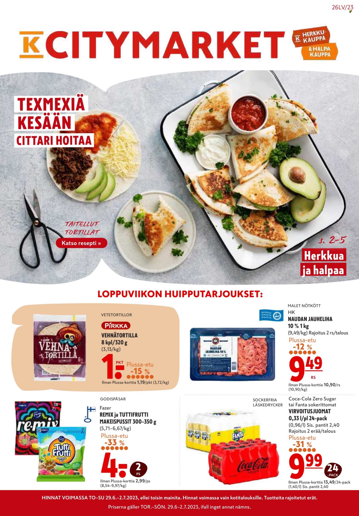 K-citymarket tarjoukset - 29.06.2023 - 05.07.2023. Sivu 1