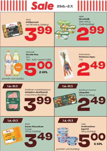 Sale tarjoukset  - 29.06.2023 - 02.07.2023.