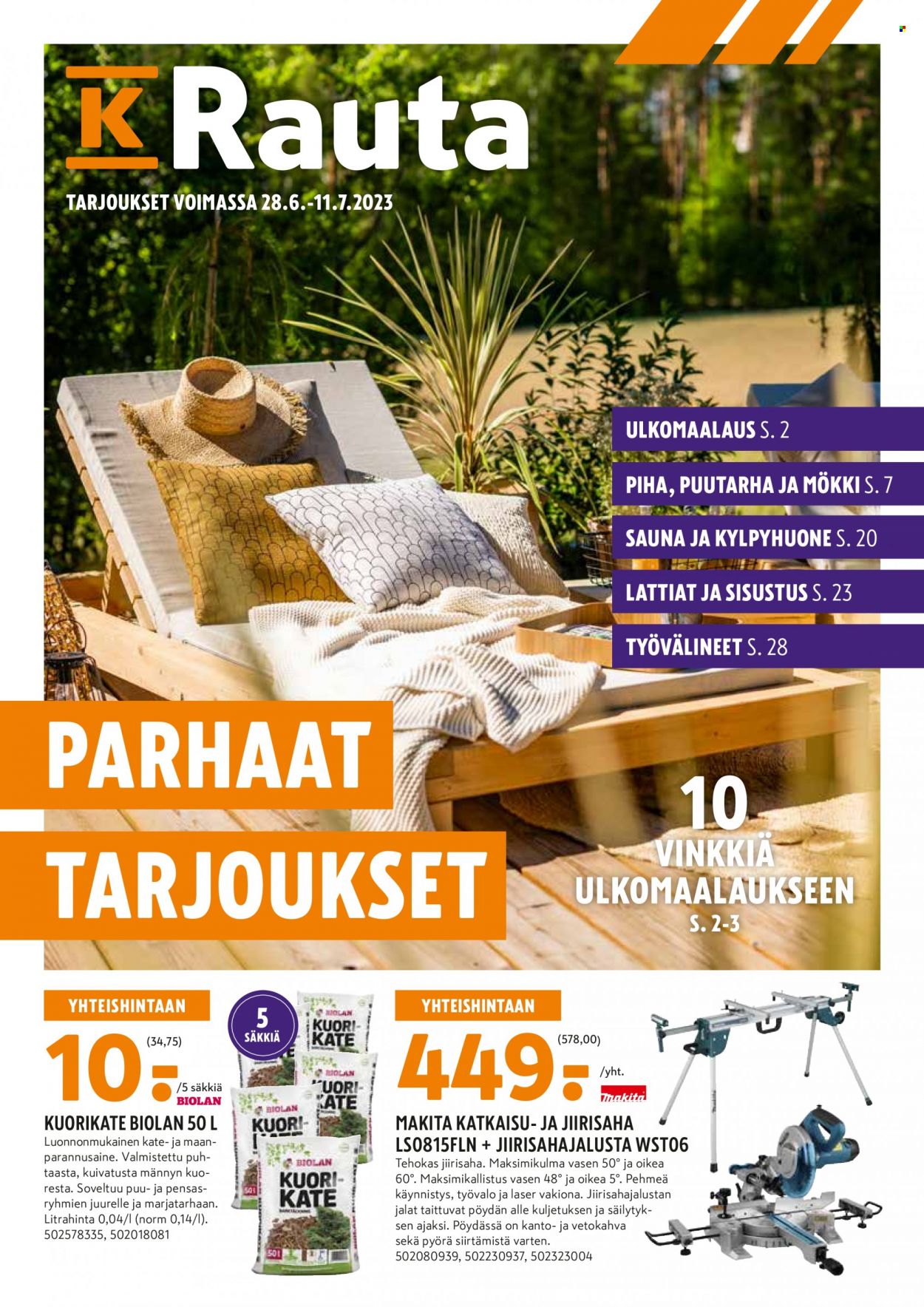 K-Rauta tarjoukset - 28.06.2023 - 11.07.2023. Sivu 1