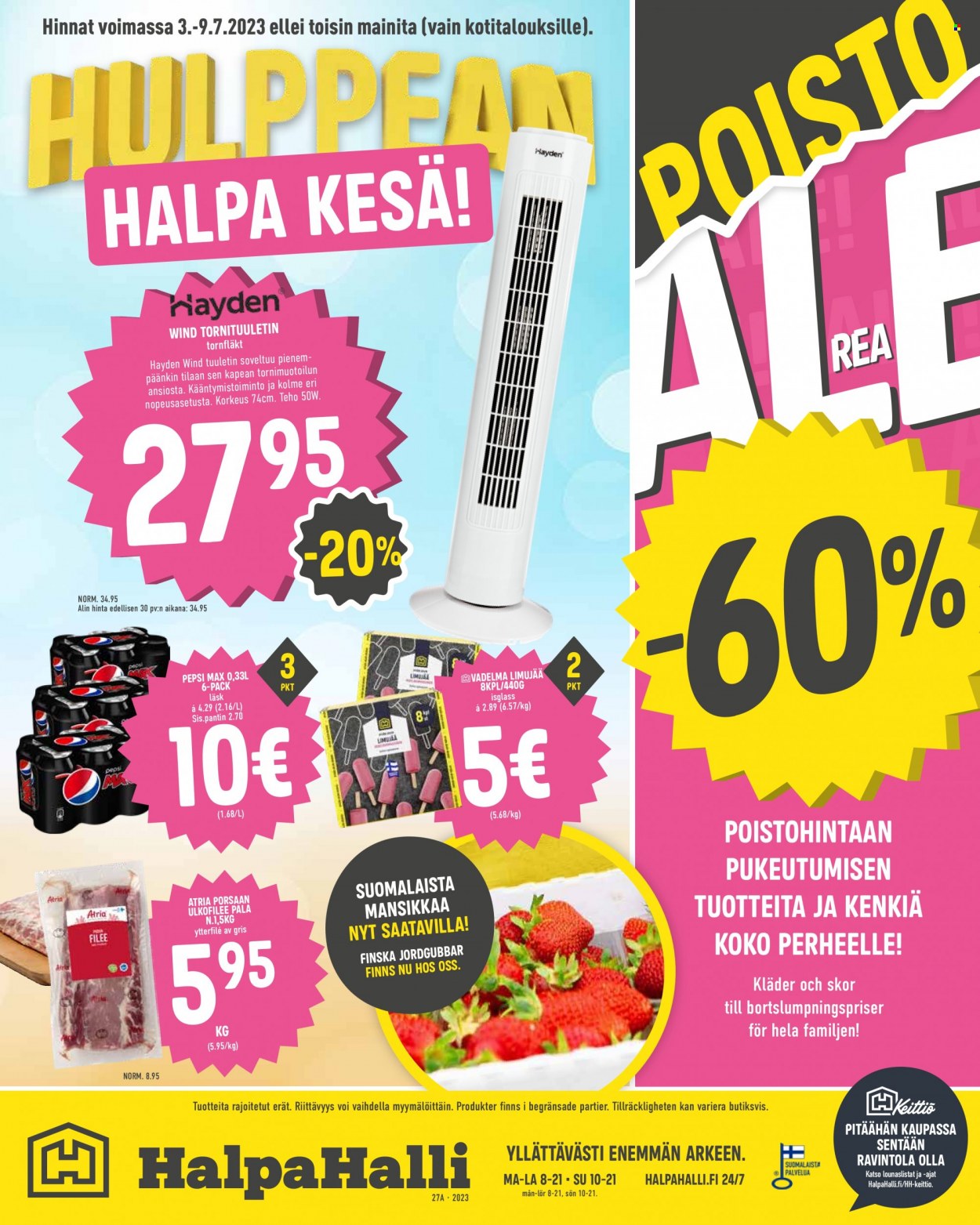 HalpaHalli tarjoukset - 03.07.2023 - 09.07.2023. Sivu 1