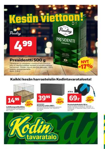 Kodintavaratalo tarjoukset  - 03.07.2023 - 12.07.2023.