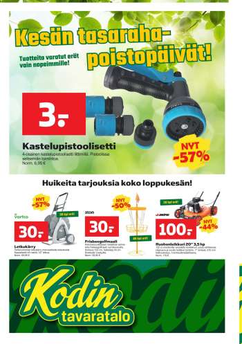 Kodintavaratalo tarjoukset  - 10.07.2023 - 31.07.2023.