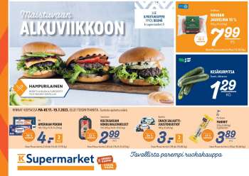 K-Supermarket tarjoukset  - 17.07.2023 - 19.07.2023.