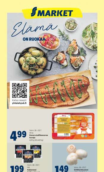 S-market tarjoukset  - 19.07.2023 - 23.07.2023.