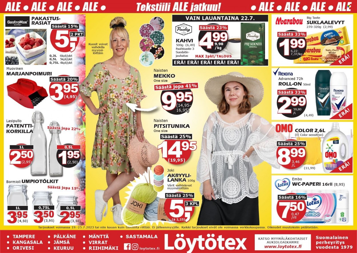 Löytötex tarjoukset - 19.07.2023 - 25.07.2023. Sivu 1