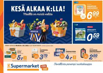 K-Supermarket tarjoukset  - 24.07.2023 - 26.07.2023.