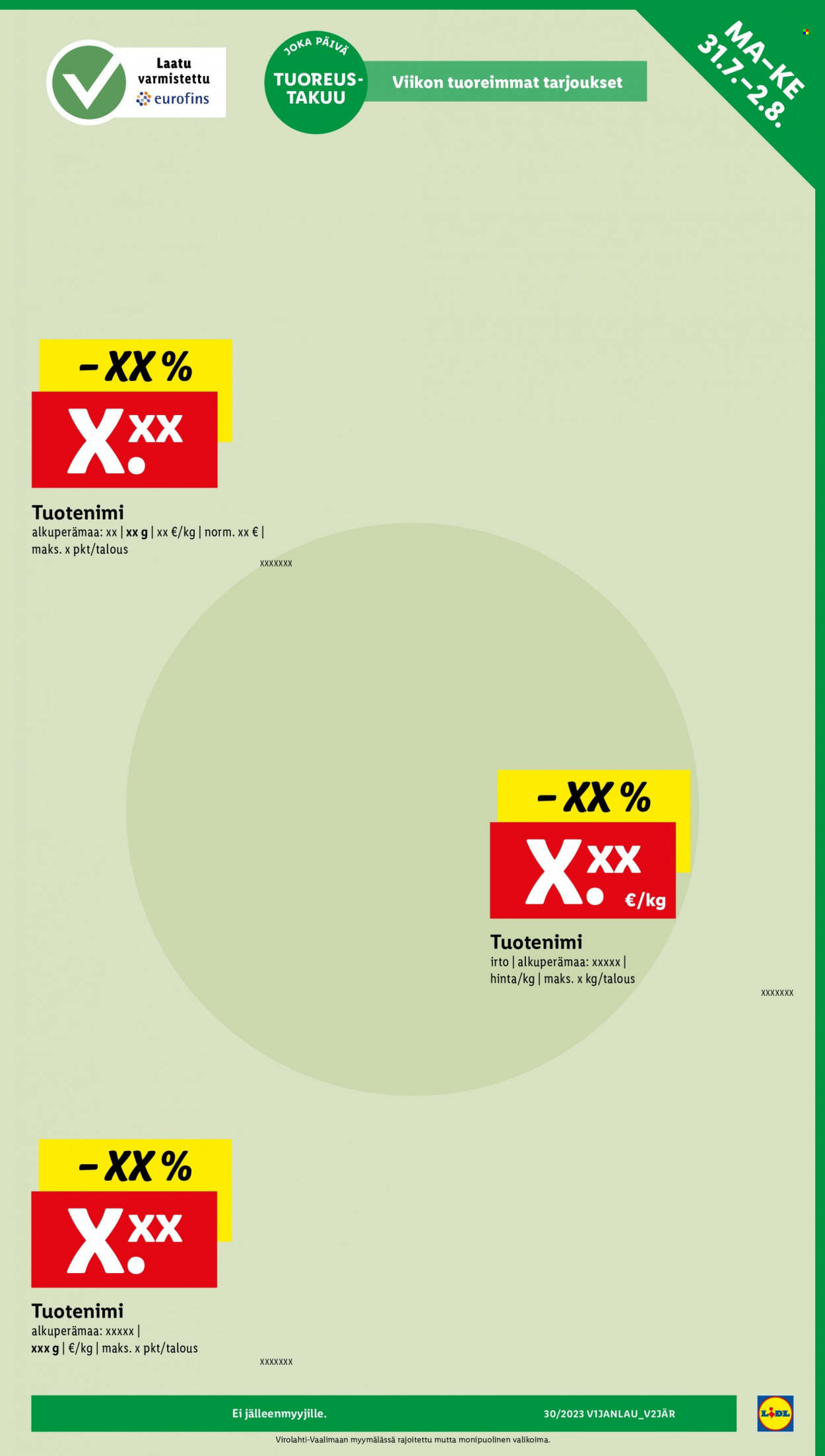 Lidl tarjoukset - 27.07.2023 - 02.08.2023. Sivu 25