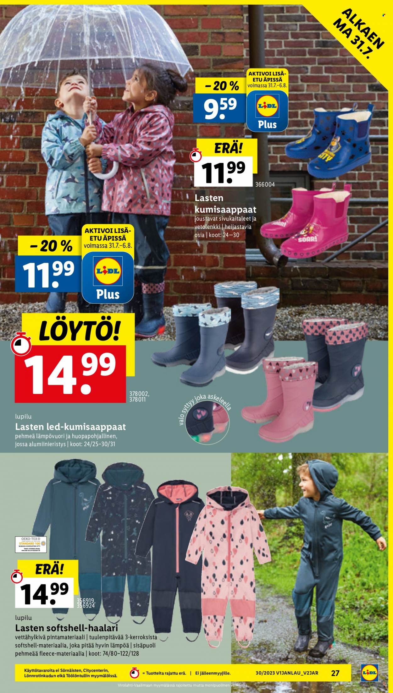 Lidl tarjoukset - 27.07.2023 - 02.08.2023. Sivu 31