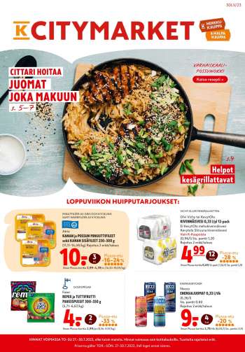 K-citymarket tarjoukset  - 27.07.2023 - 02.08.2023.