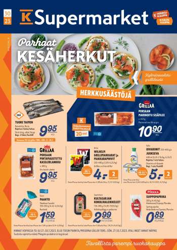 K-Supermarket tarjoukset  - 27.07.2023 - 30.07.2023.