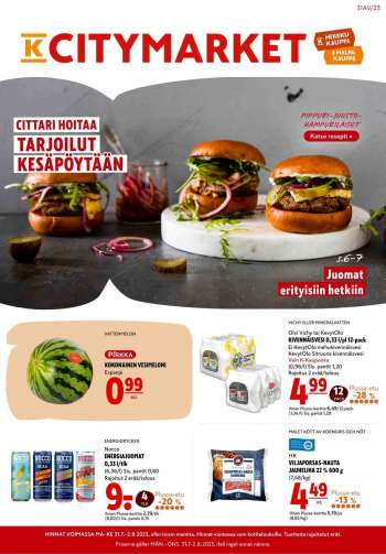 K-citymarket tarjoukset  - 31.07.2023 - 06.08.2023.