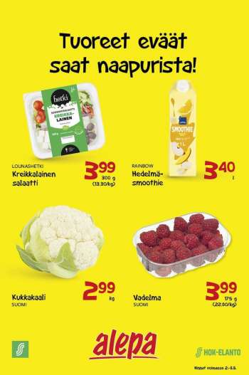 Alepa tarjoukset  - 02.08.2023 - 08.08.2023.