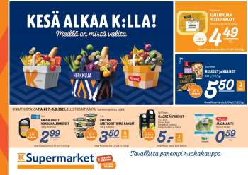 K-Supermarket tarjoukset  - 07.08.2023 - 09.08.2023.