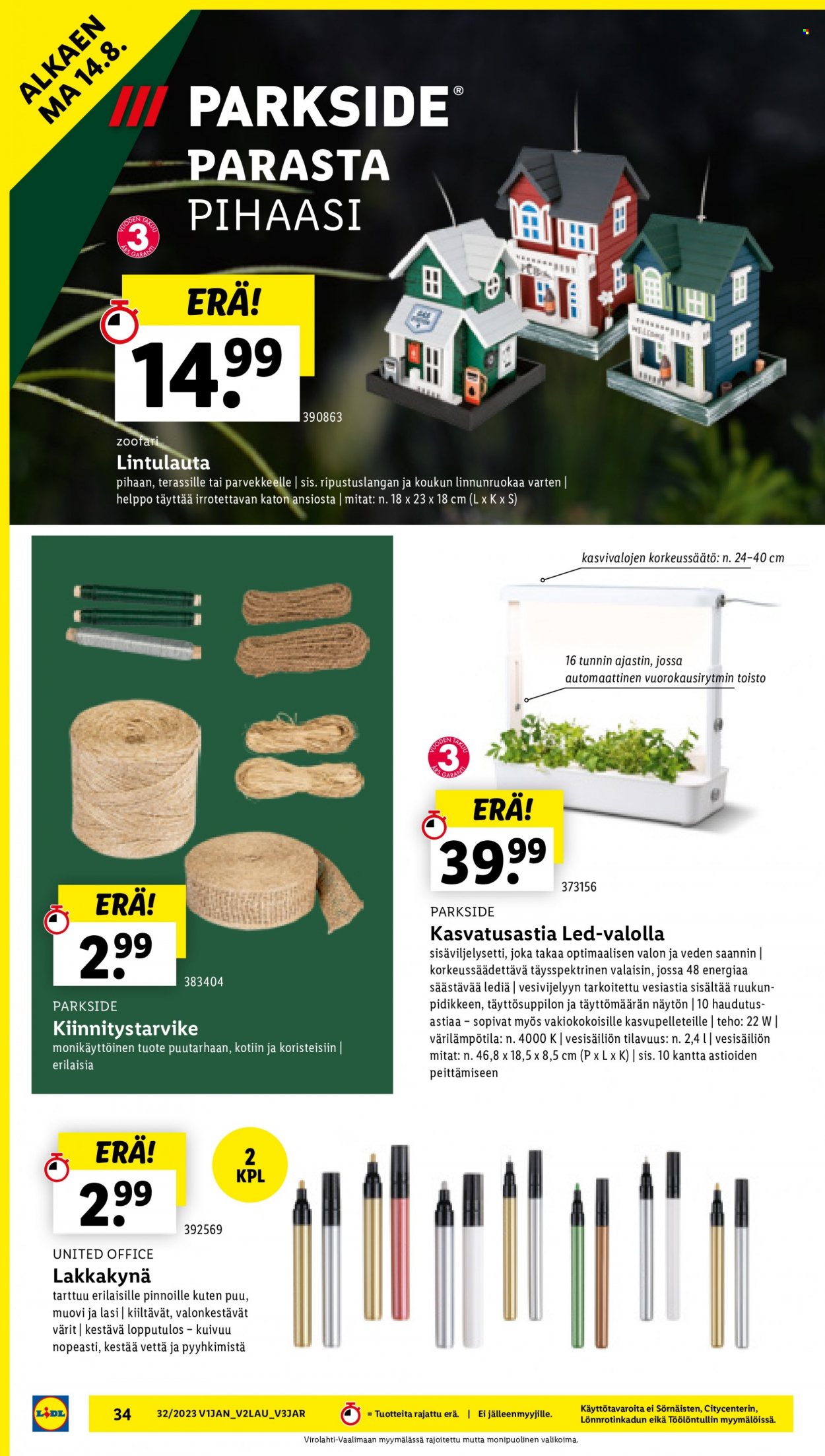 Lidl tarjoukset - 10.08.2023 - 16.08.2023. Sivu 38