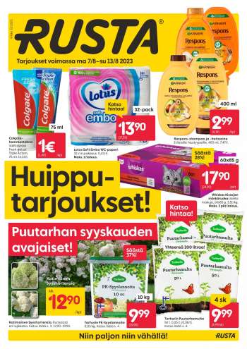 Rusta tarjoukset  - 07.08.2023 - 13.08.2023.
