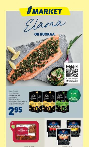S-market tarjoukset  - 09.08.2023 - 13.08.2023.
