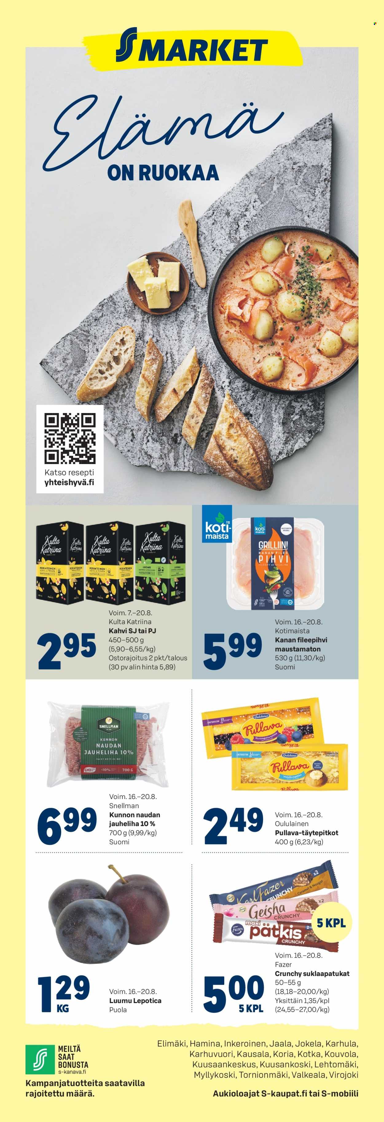 S-market tarjoukset - 16.08.2023 - 20.08.2023. Sivu 1
