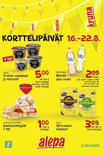 Alepa tarjoukset  - 16.08.2023 - 22.08.2023.