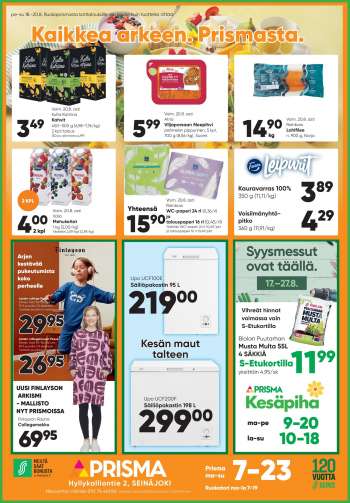 Prisma tarjoukset  - 18.08.2023 - 20.08.2023.