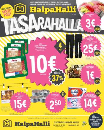 HalpaHalli tarjoukset  - 21.08.2023 - 27.08.2023.