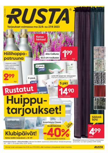 Rusta tarjoukset  - 21.08.2023 - 27.08.2023.