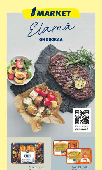 S-market tarjoukset  - 23.08.2023 - 27.08.2023.