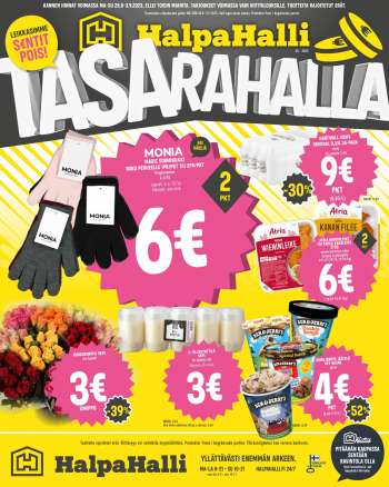HalpaHalli tarjoukset  - 28.08.2023 - 03.09.2023.