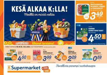 K-Supermarket tarjoukset  - 28.08.2023 - 30.08.2023.