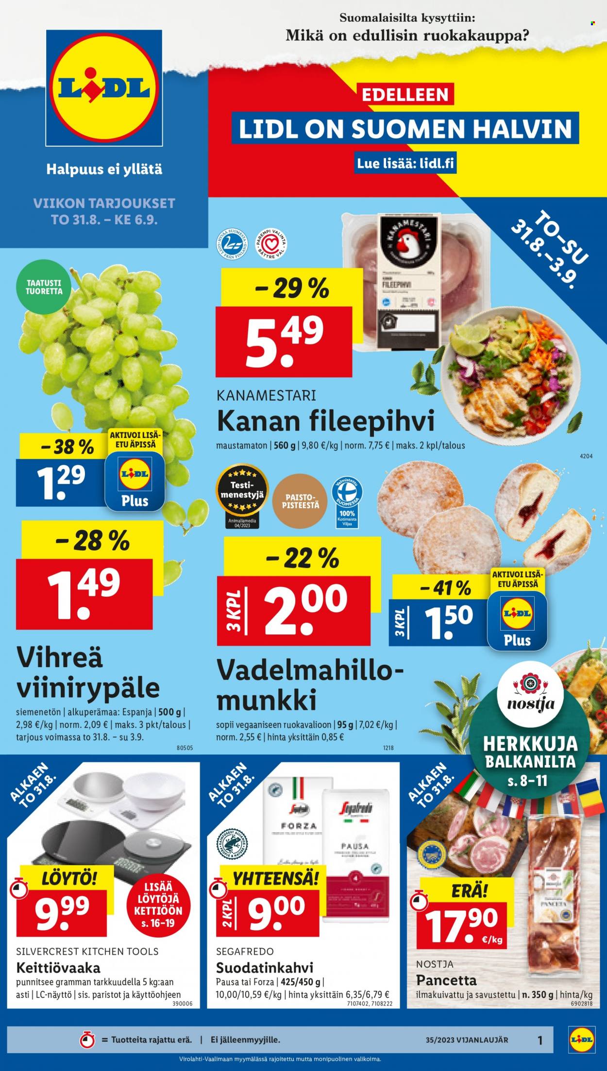 Lidl tarjoukset - 31.08.2023 - 06.09.2023. Sivu 1