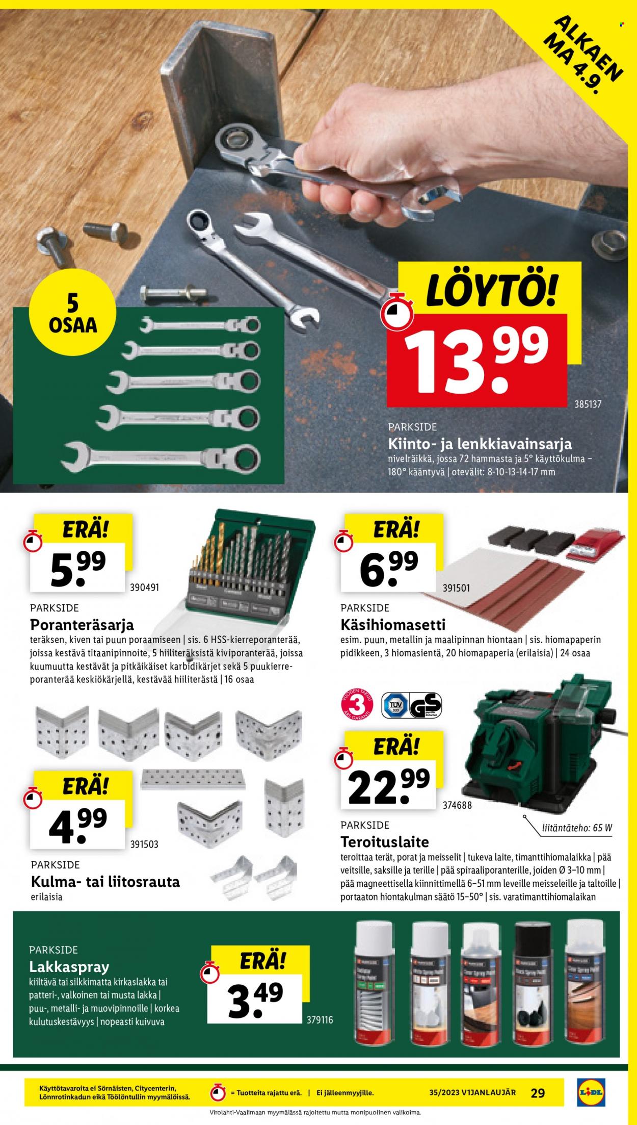 Lidl tarjoukset - 31.08.2023 - 06.09.2023. Sivu 33