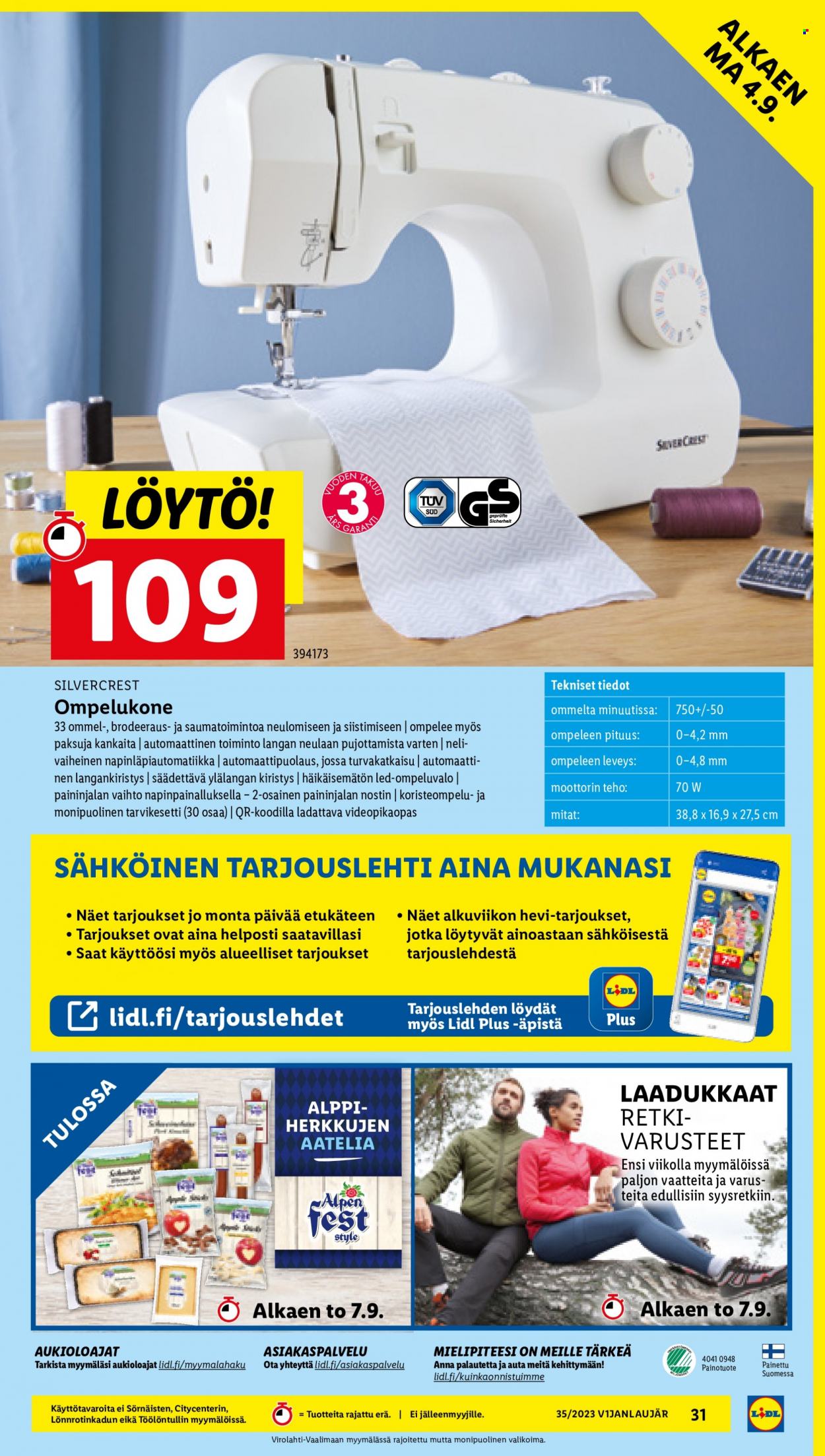 Lidl tarjoukset - 31.08.2023 - 06.09.2023. Sivu 35